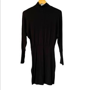 Dynamite Mock Neck Ladies Black Dress